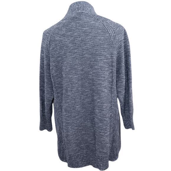 BANANA REPUBLIC Knitted Sweater Open Front Cardigan Size Medium Blue Cotton‎ - Picture 2 of 8